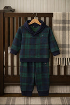 Babies’ Black Watch Top & Jogger Set
