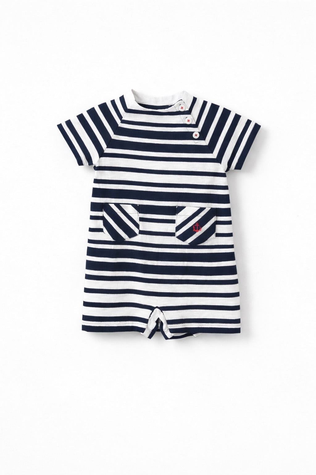 Striped Cotton Jersey Shortall