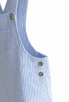 Blue Striped Overall