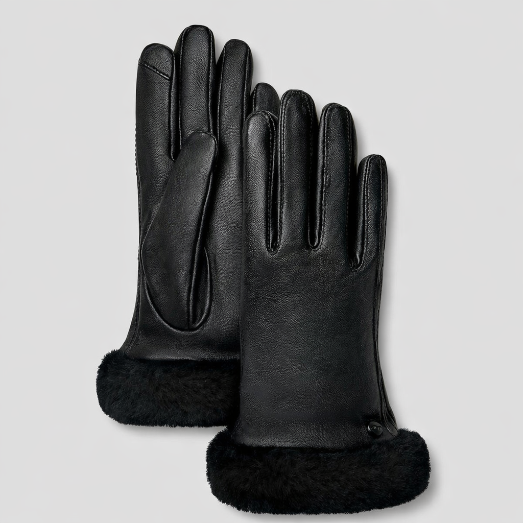 Black Leather Gloves