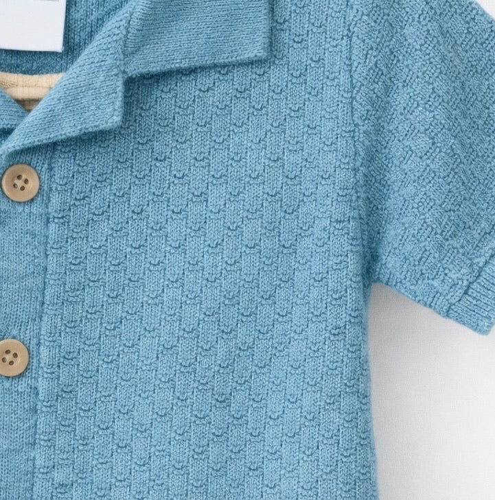 Baby Button-Front Sweater Romper