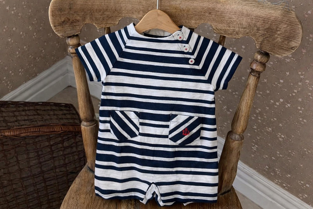 Striped Cotton Jersey Shortall