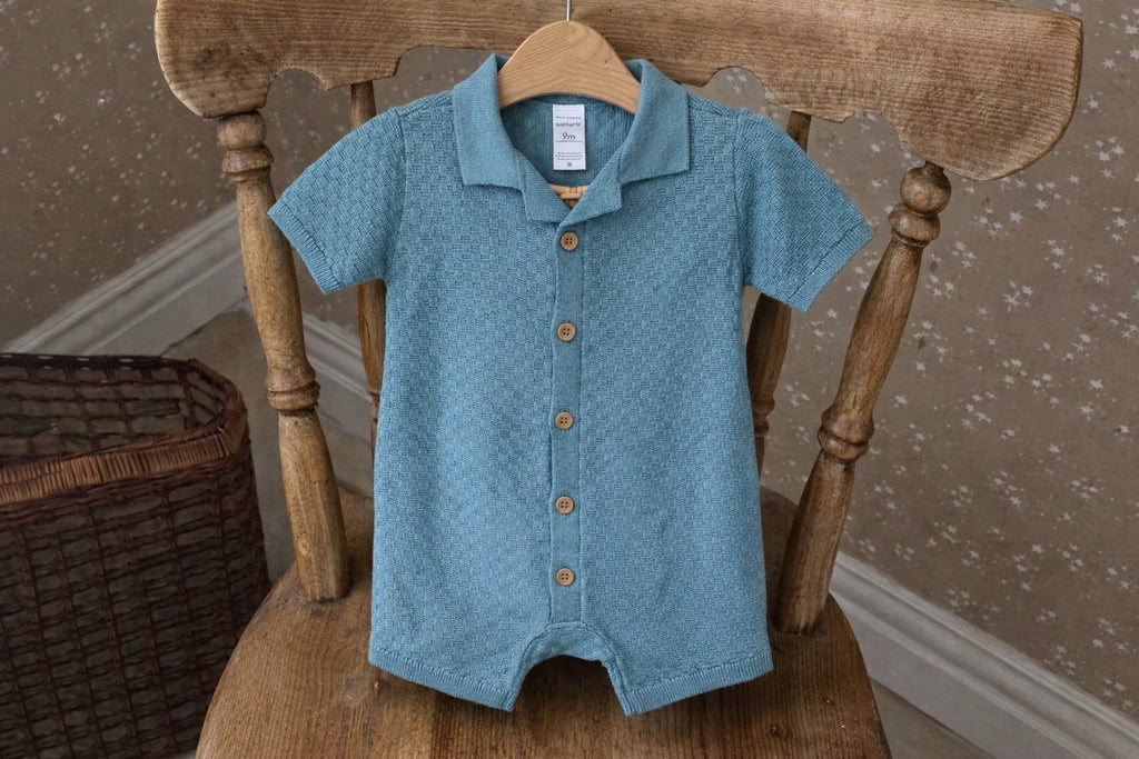 Baby Button-Front Sweater Romper