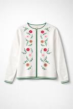 Flower Embroidered Cardigan
