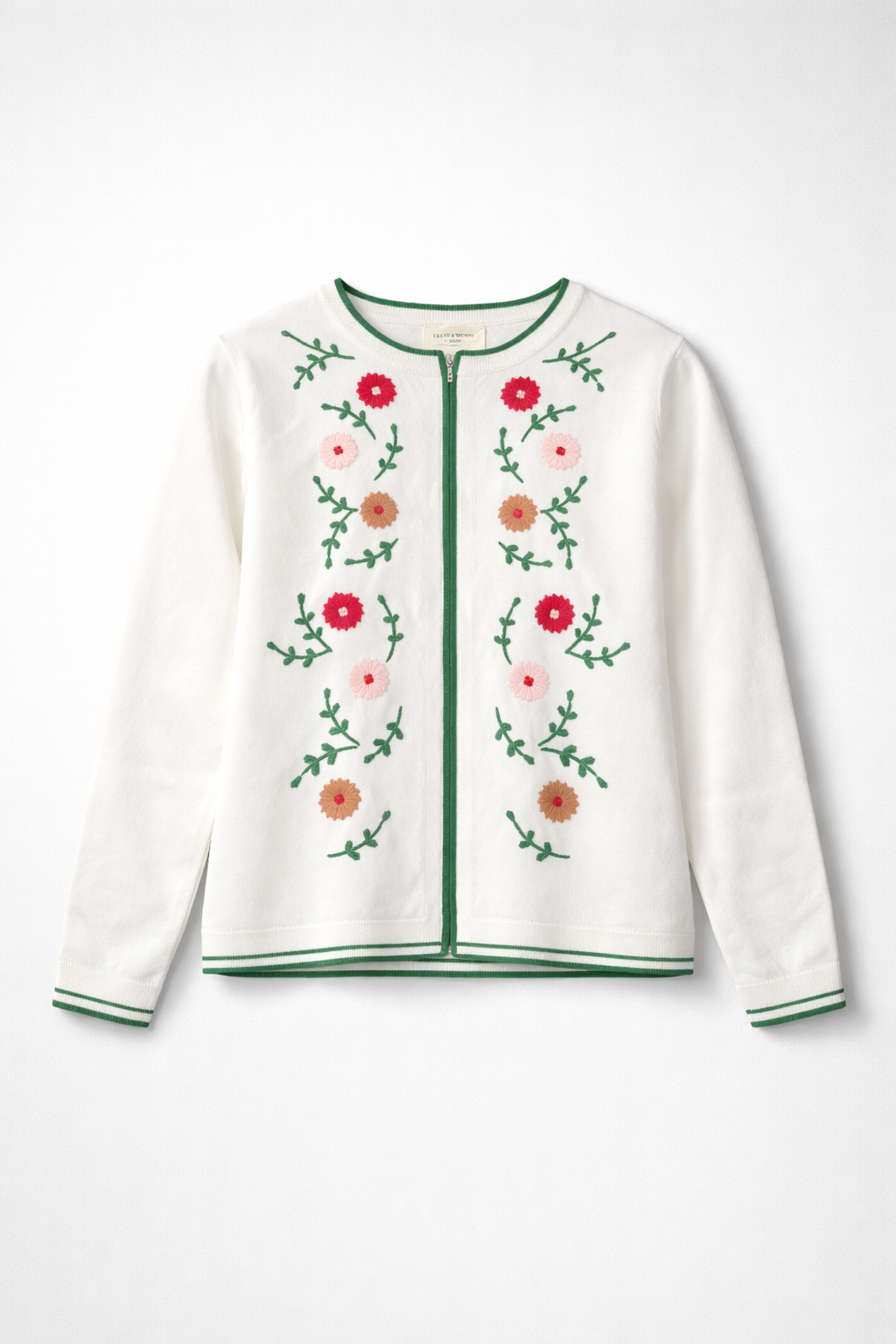 Flower Embroidered Cardigan