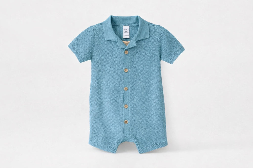 Baby Button-Front Sweater Romper