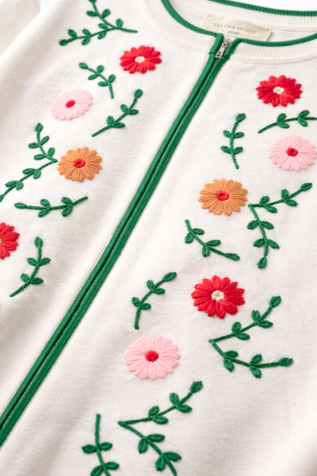 Flower Embroidered Cardigan