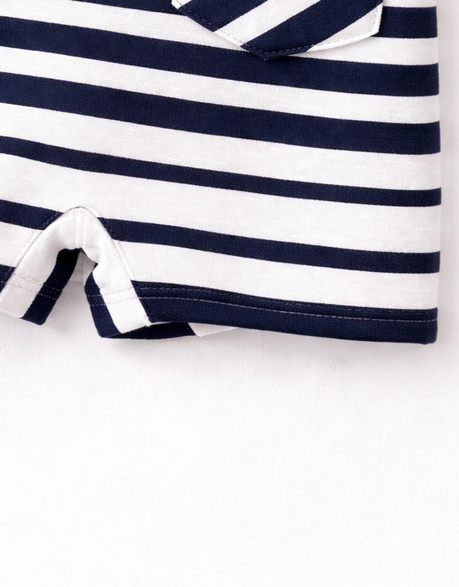 Striped Cotton Jersey Shortall