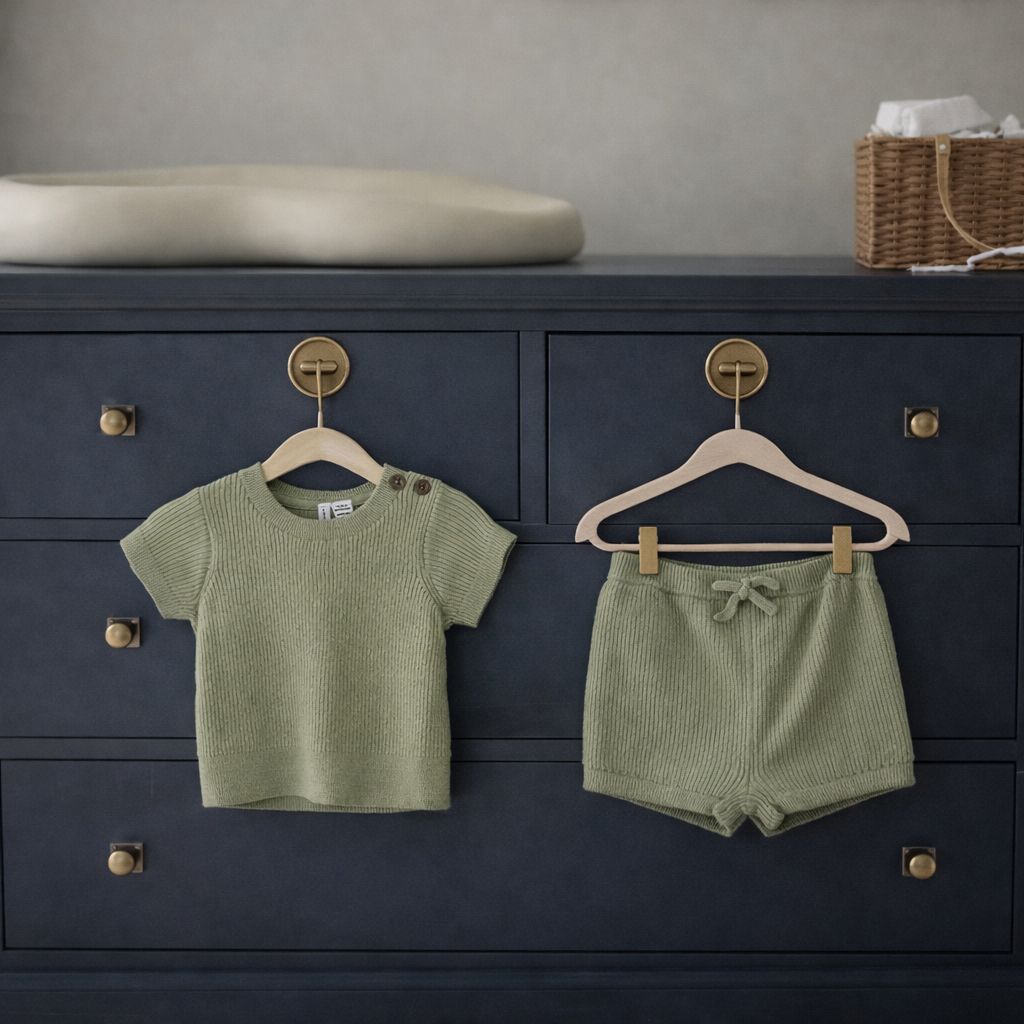 Pistachio T-shirt and Shorts Set