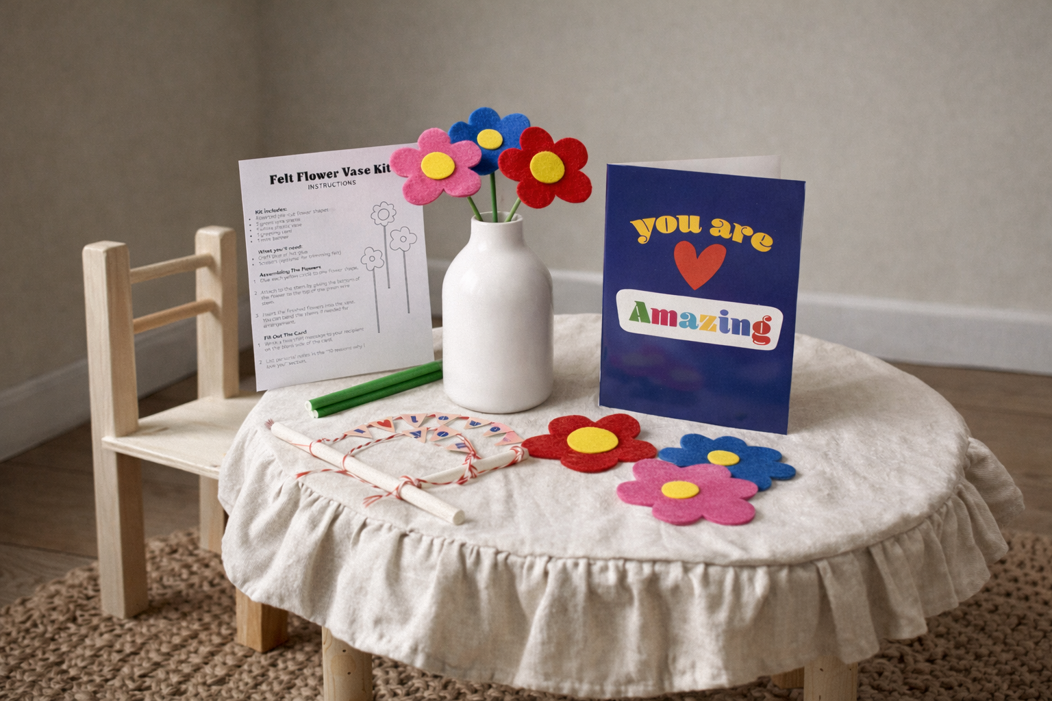 Felt Flower Craft Kit