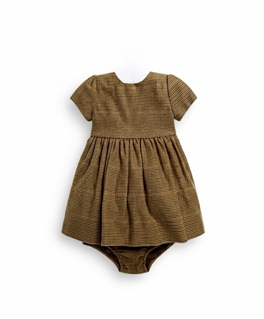 Brown Plaid Dress