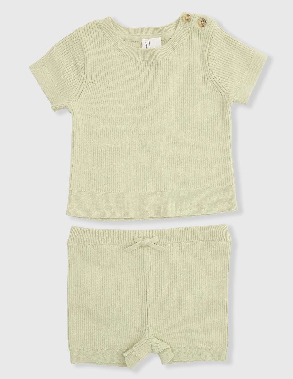 Pistachio T-shirt and Shorts Set