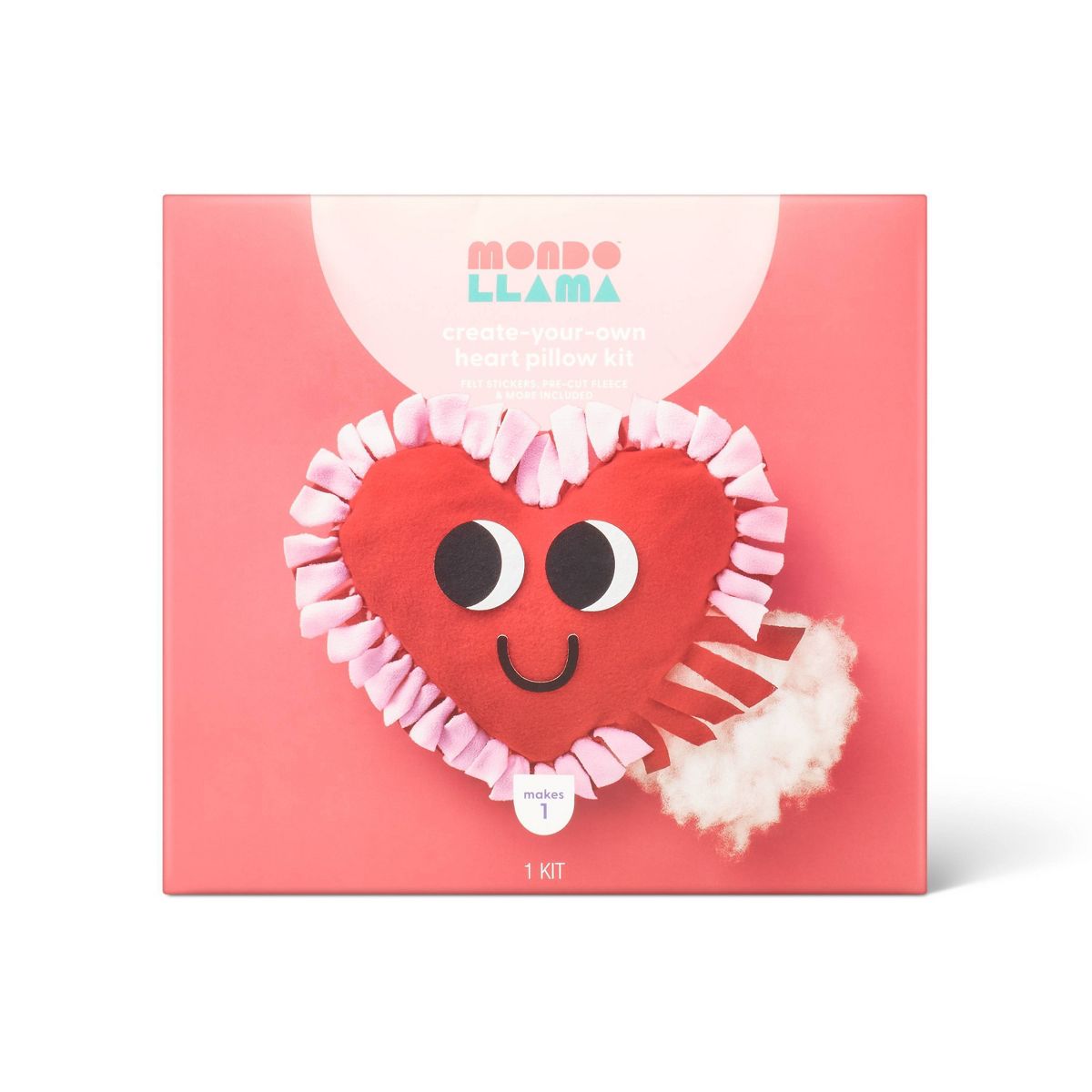 Heart Fleece Tied Pillow