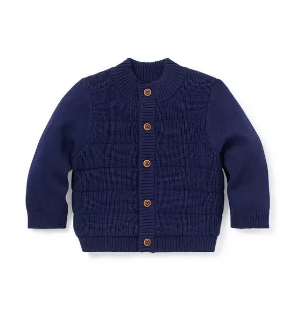 Navy Sweater-Jacket