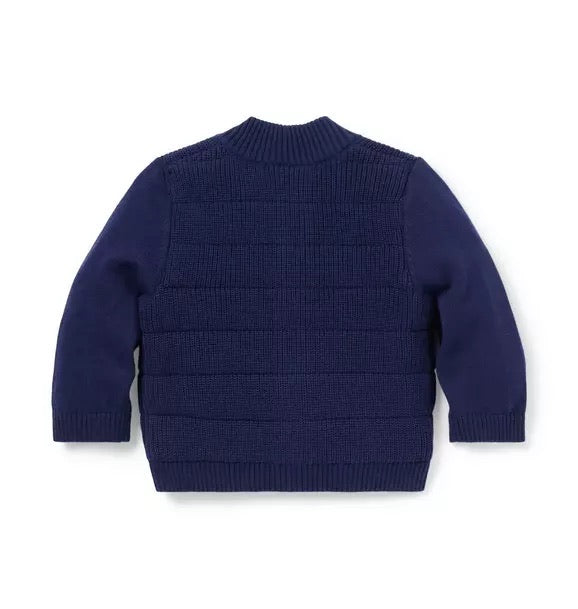 Navy Sweater-Jacket