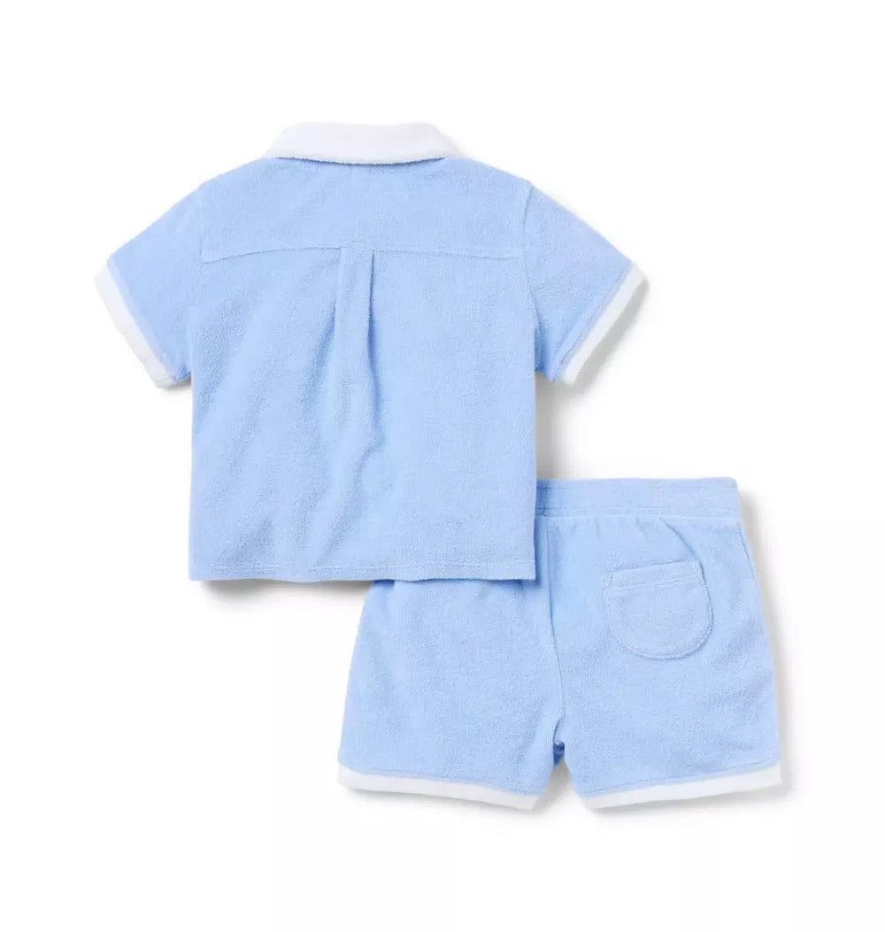 Baby Whale Terry Matching Set
